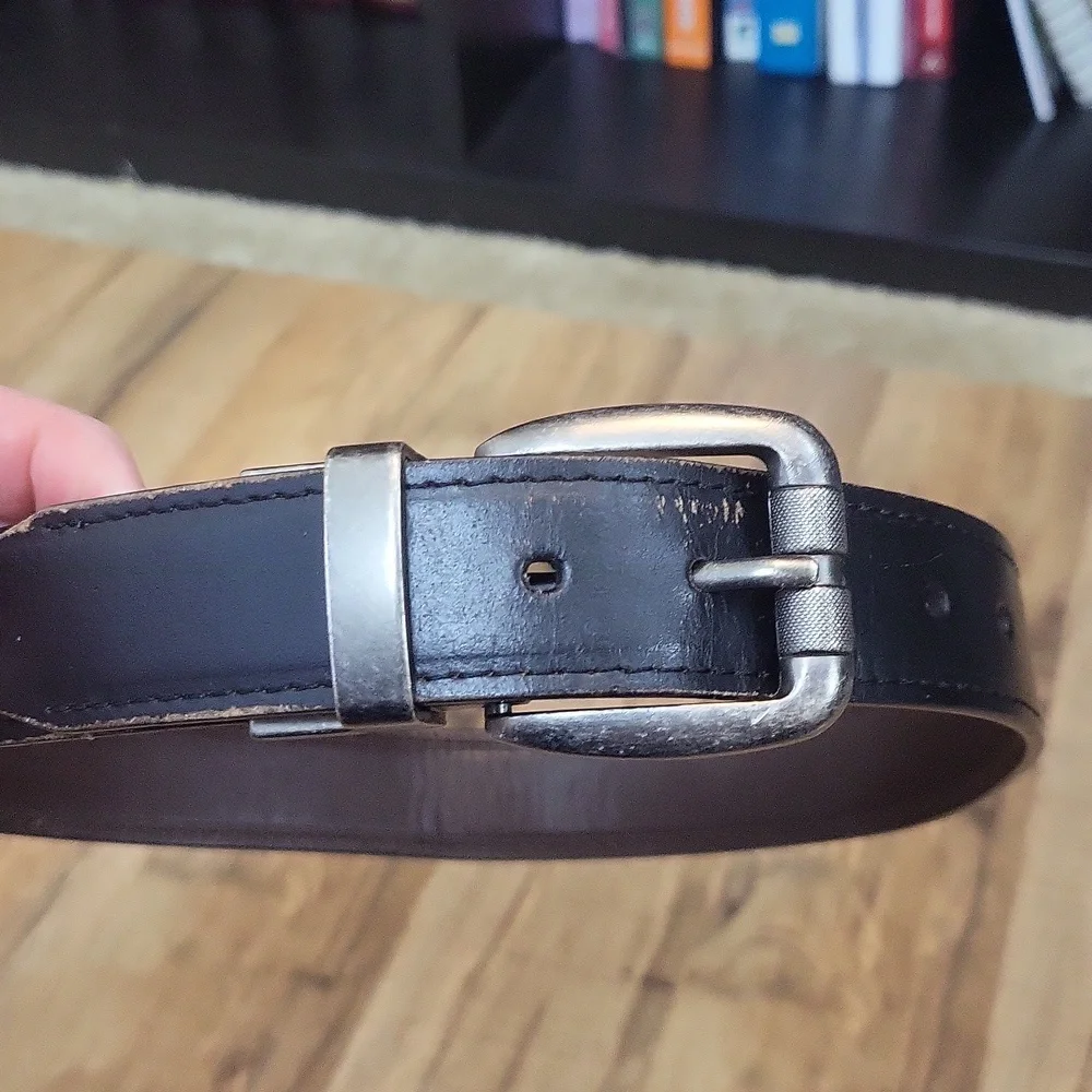 BOY'S LEVI'S Brown Black Reversible Bonded Leather Belt Size S 22-24